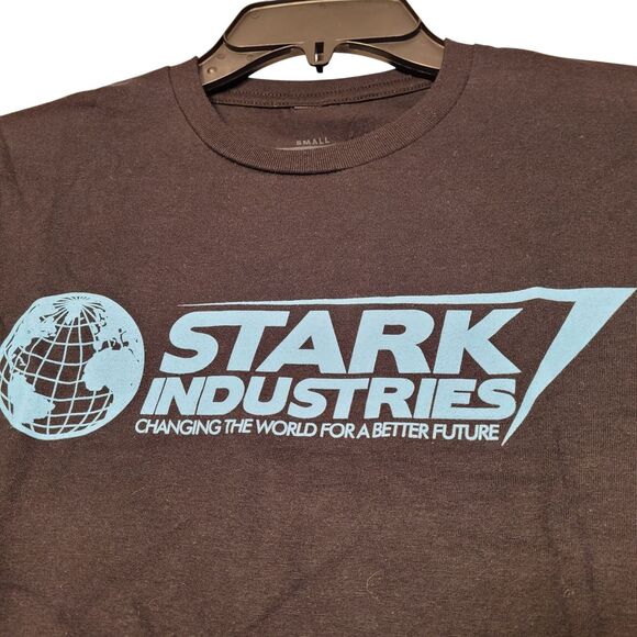 Marvel Stark Industries Women's Graphic T-Shirt Small Black Crewneck Cotton New - Picture 4 of 7